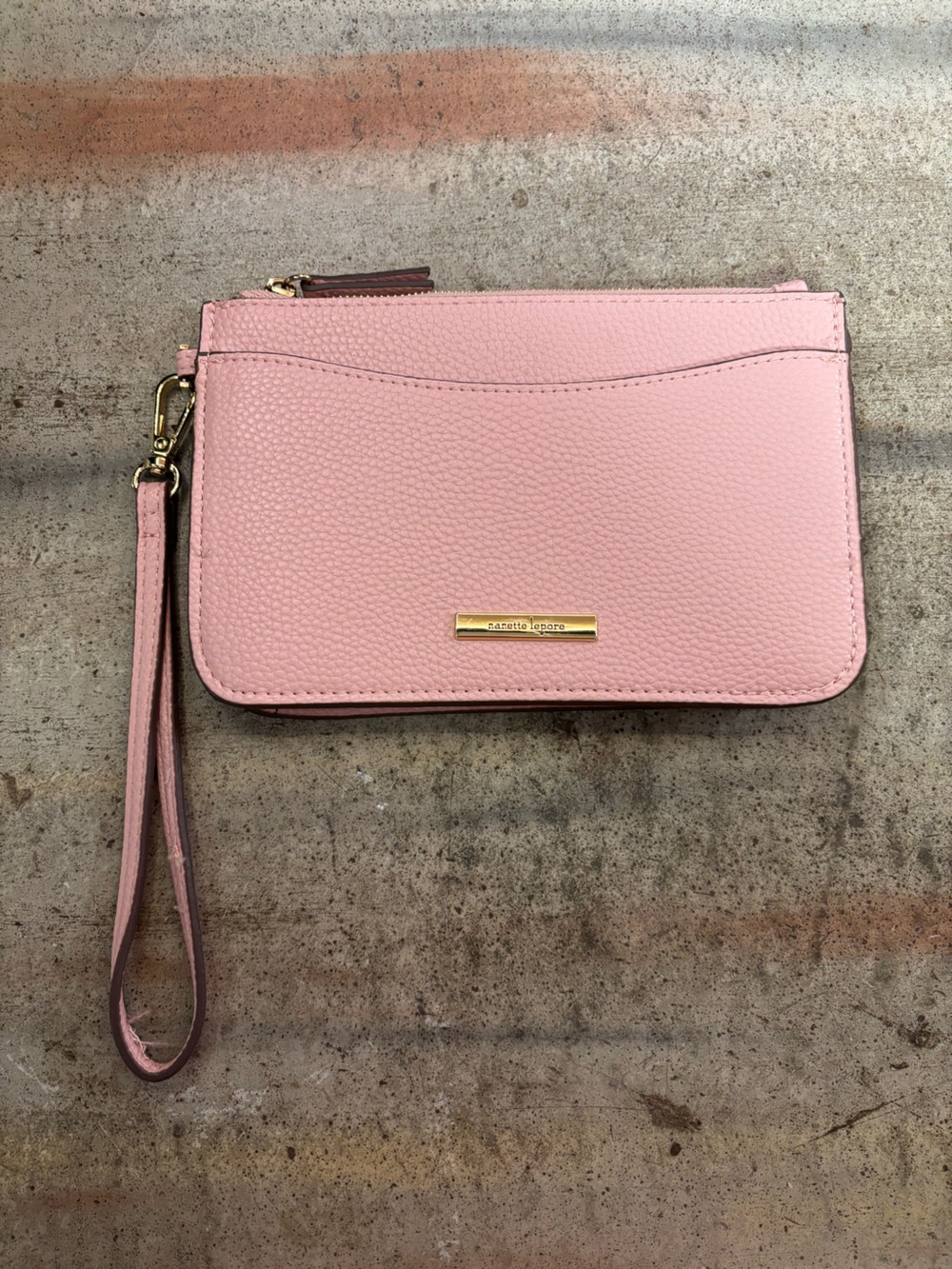 Nanette Lepore Pink Pebble Wristlet Wallet
